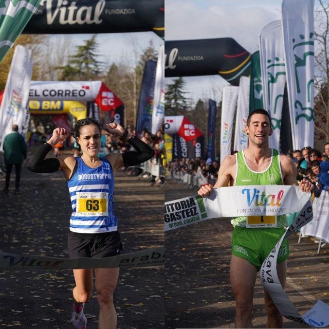 Urko Herrán y Nerea Egia, vencedores de la 44ª edición de la Media maratón de Vitoria-Gasteiz